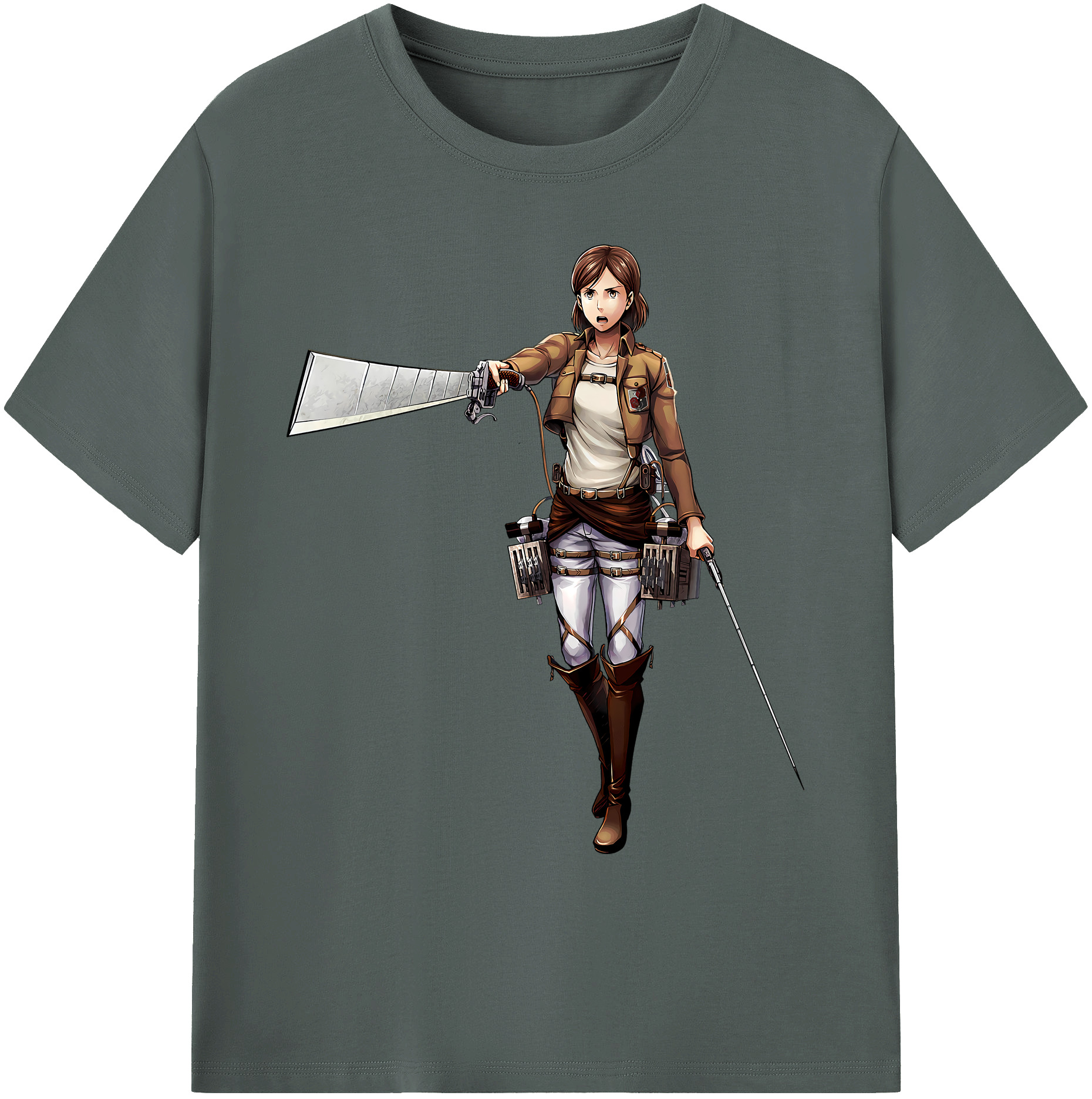 （画像用） 進撃の巨人 Attack on Titan 綿100％ メンズ半袖Tシャツ｜肌触りやわらか＆通気性